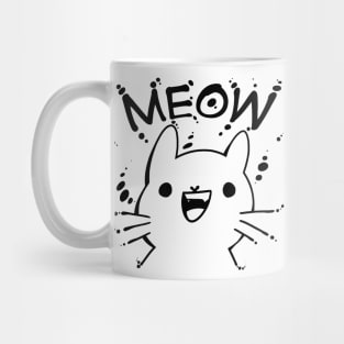 MeoWing white kitten Mug